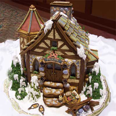 Small gingerbread house cottage.