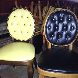 These gorgeous leather chairs came from a women's club in Muncie, Ind.