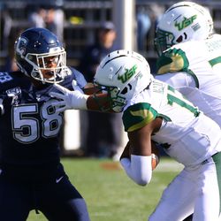 The USF Bulls take on the UConn Huskies in a college football game at Pratt and Whitney Stadium at Rentschler Field in East Hartford, CT on October 5, 2019.