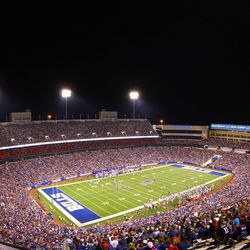 Aug 16, 2013; Orchard Park, NY, USA;  A general view of  Ralph Wilson Stadium during a game between the Buffalo Bills and the Minnesota Vikings.  Buffalo defeats Minnesota 20 to 16.  