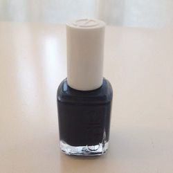 Right now I love this <b>Essie</b> color. It’s not a new one, but I like it because it’s a bluish-gray color and it's neutral—not too dark or light, just perfect for fall.