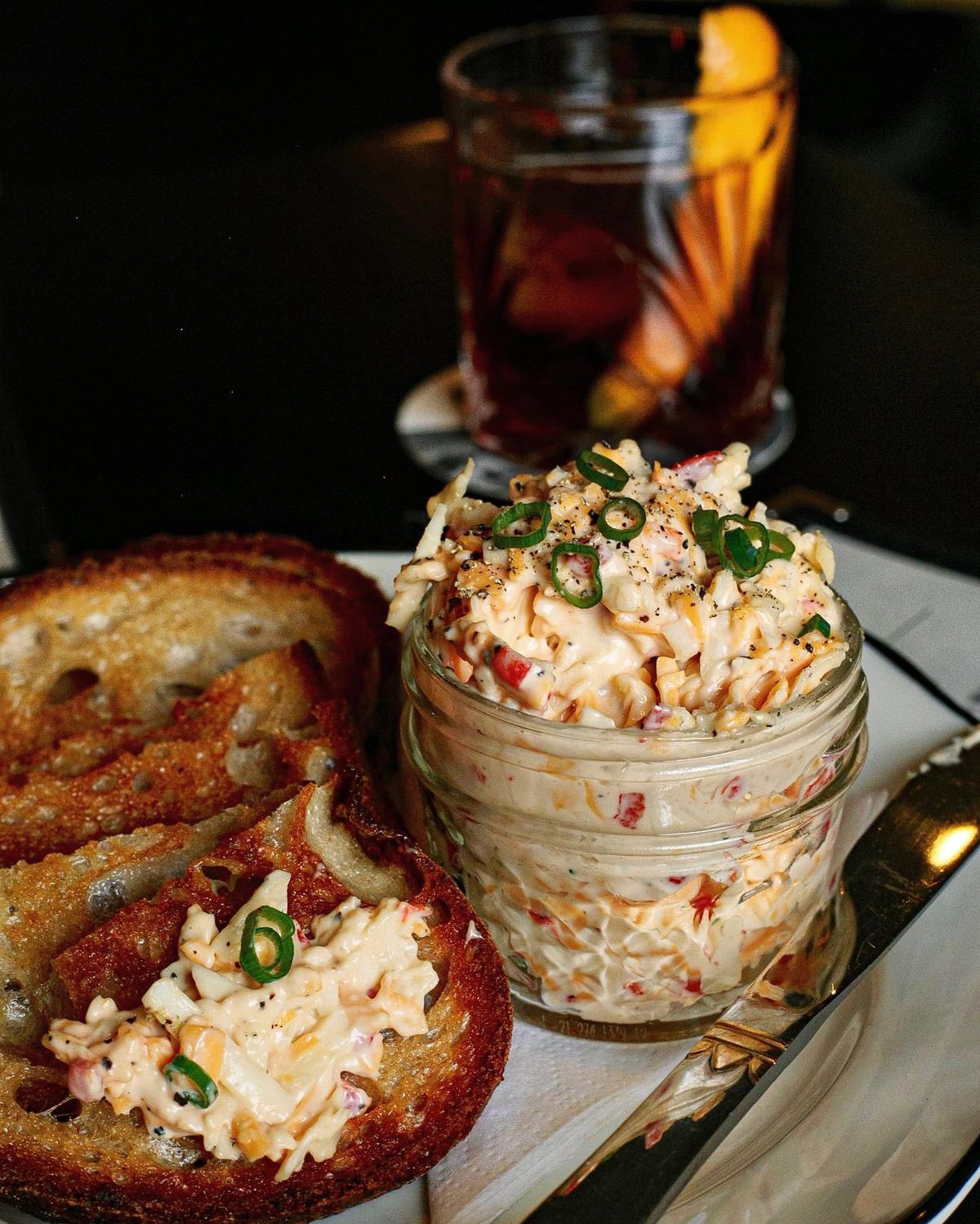 Pimento cheese and toasties. 