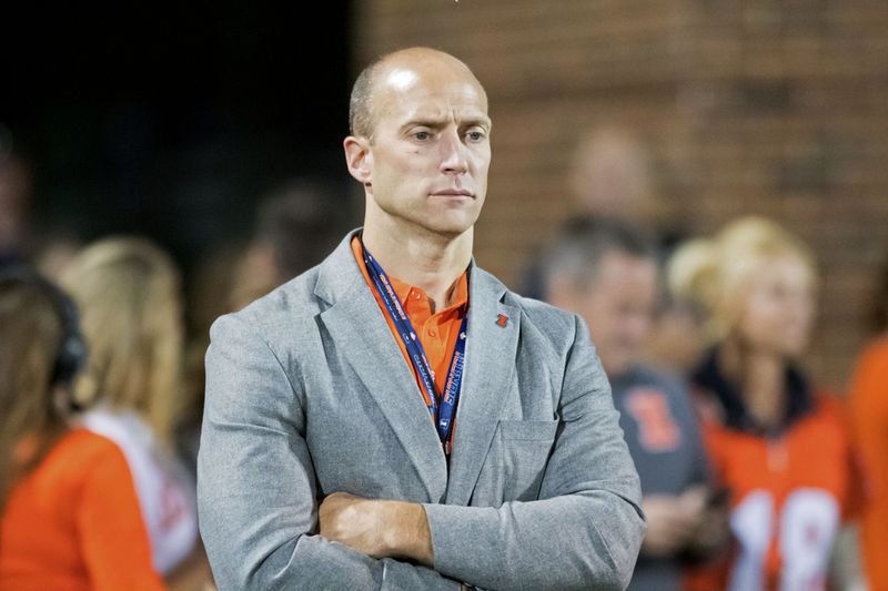 University of Illinois&nbsp;athletic director Josh Whitman, pictured at Memorial Stadium in Champaign in 2017.