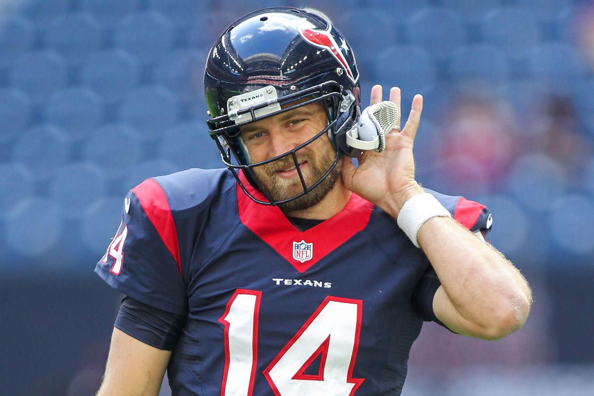 "I can't hear you, Houston.  Make some noise for the holder of the franchise record for most touchdown passes in a single game!"