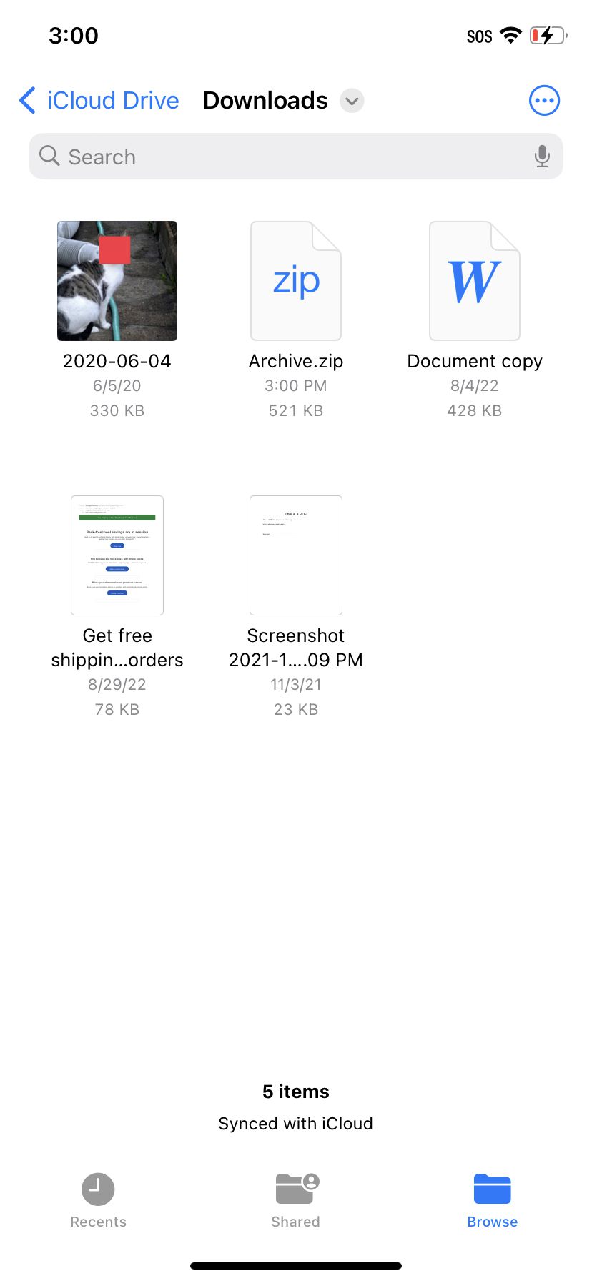 The same four files as before, with another labeled Archive.zip.
