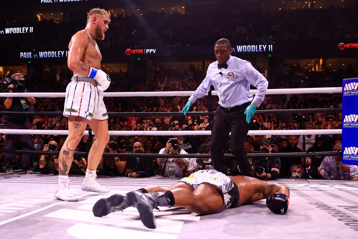 Jake Paul knocked out former UFC welterweight champion Tyron Woodley