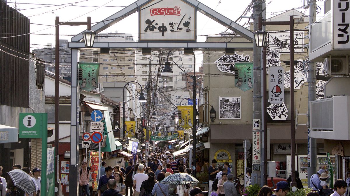 Yanaka Ginza shopping street in Yanesen.