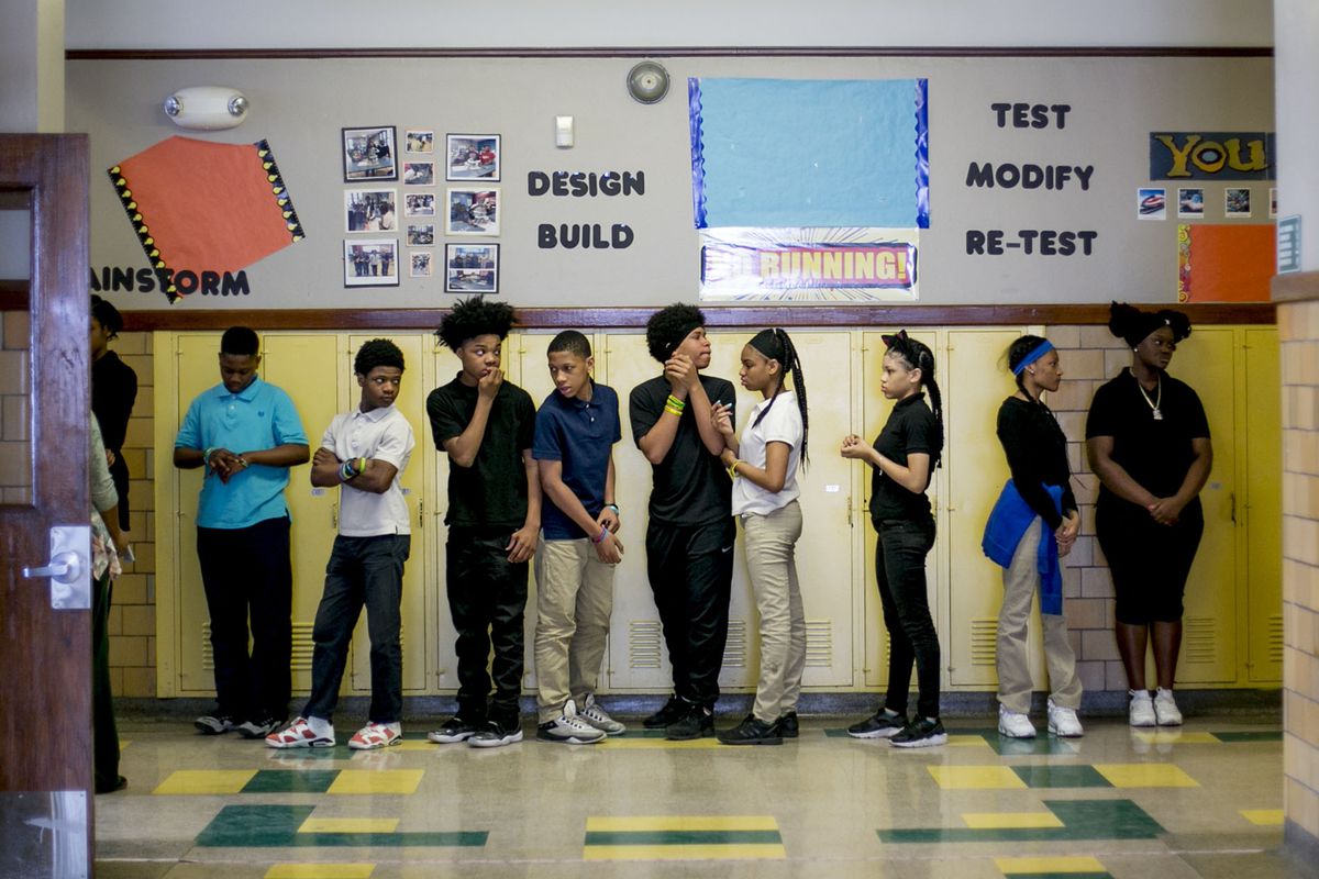 The 31 students in homeroom 8B at Bethune Elementary-Middle School in Detroit collectively attended 128 schools by the time they reached eighth grade. Citywide, one in three elementary school students changes schools every year.