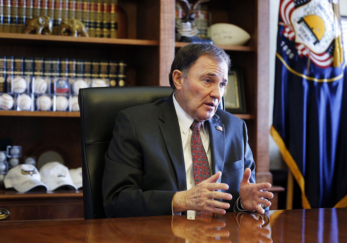Gov. Gary Herbert is interviewed at the Capitol in Salt Lake City on Thursday, March 9, 2017.