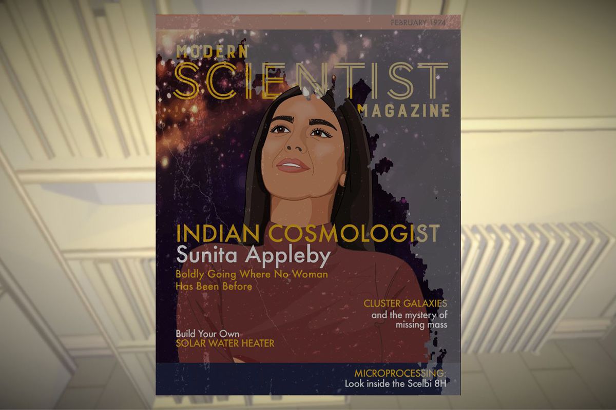 A magazine cover that reads Modern Scientist Magazine with a photo of a woman on the front