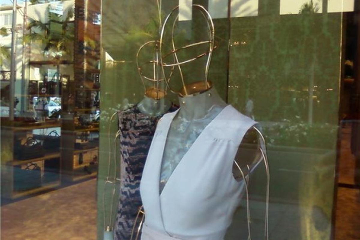 Mannequins in the window of Miu Miu on Rodeo Drive