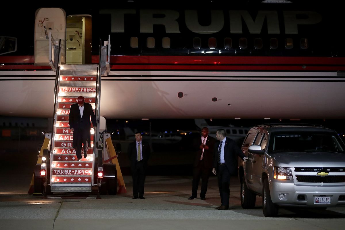 Donald Trump Campaigns In Key States During Weekend Ahead Of General Presidential Election