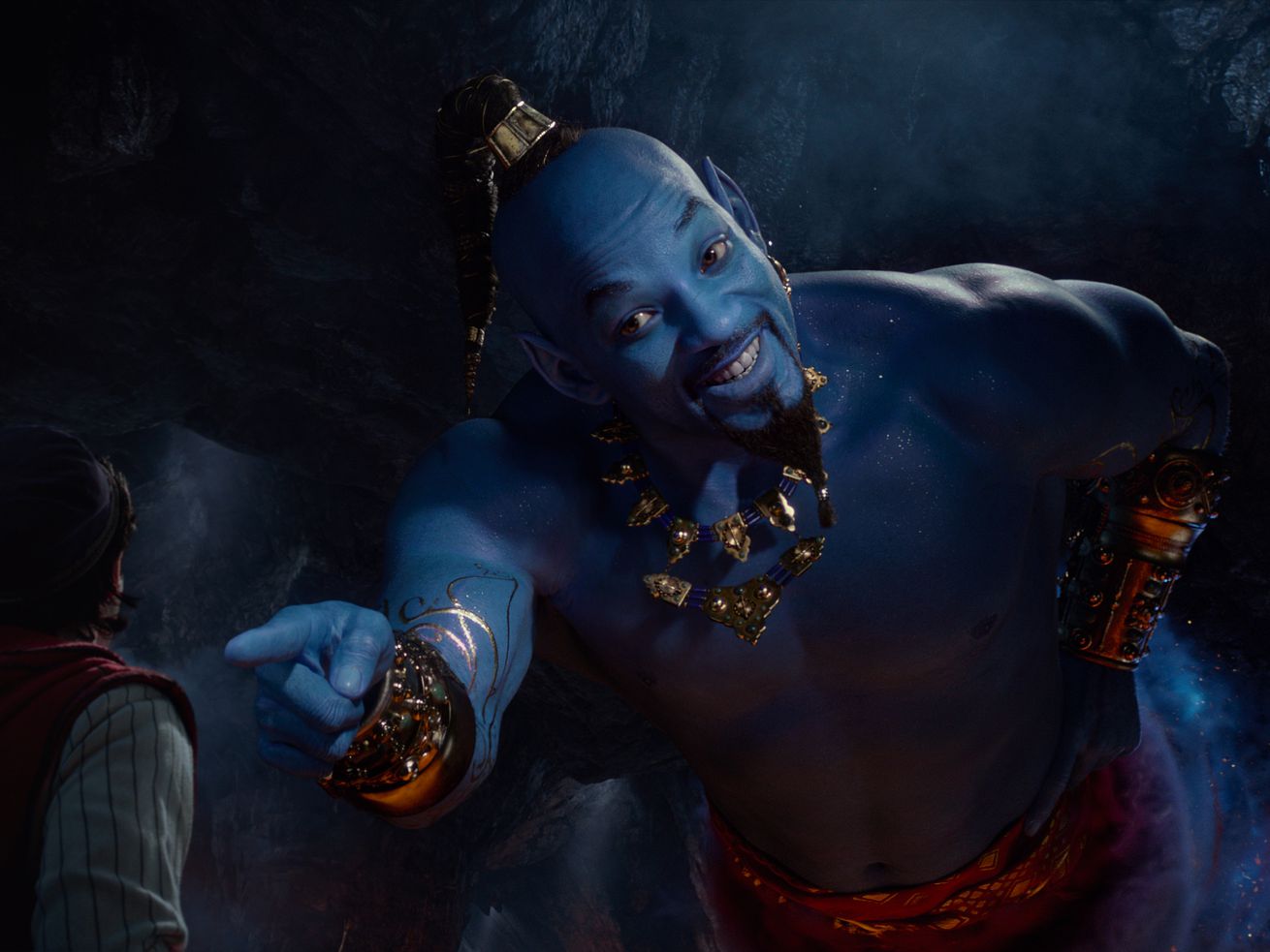 Will Smith plays the Genie in Disney’s live-action adaptation of “Aladdin.”