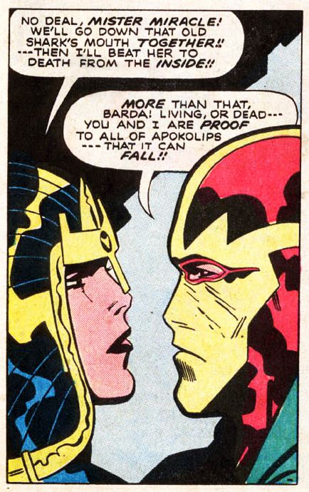 Big Barda and Mister Miracle in Mister Miracle #7.