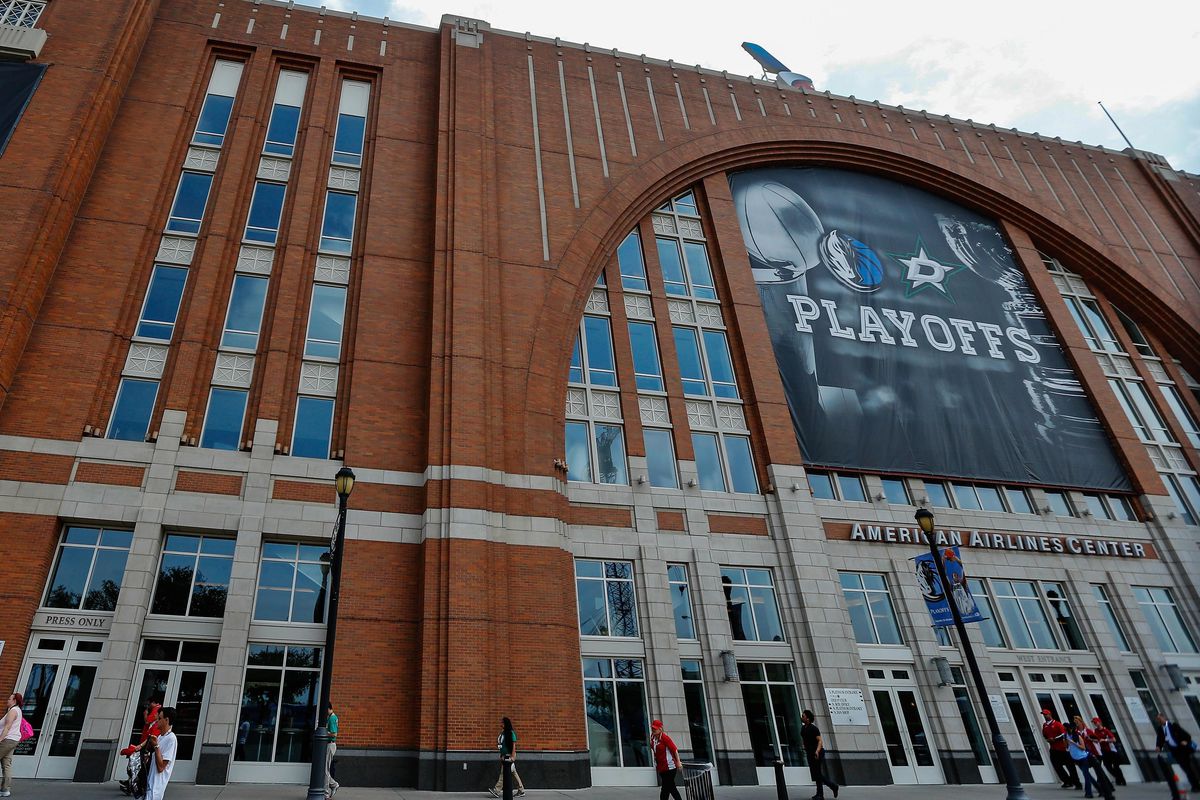 A banner hangs on the outside of the AAC sometimes.