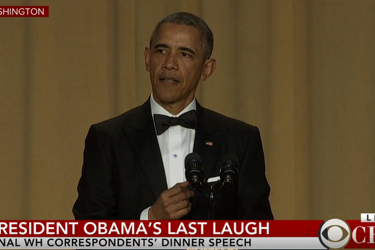 Obama at the White House Correspondents' Dinner: "If this material goes well, I'll use it at Goldman Sachs next year."