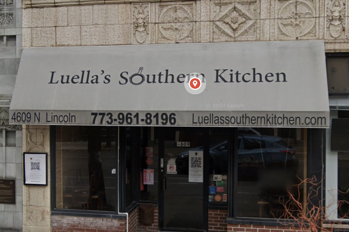 Luella’s exterior and great awning.