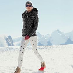 Authier® quilted jacket, Collection toothpick jean in chevron bead and Sperry Top-Sider® for J.Crew shearwater boots.