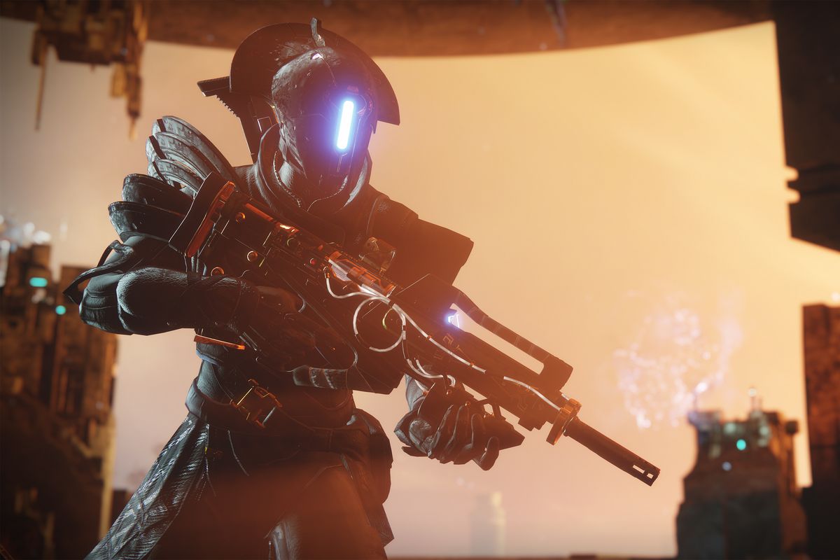 Destiny 2: Curse of Osiris - Guardian with rifle on Mercury