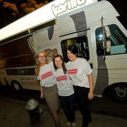 The Korilla taco truck was a late night arrival, here flanked by some of the crew from the French Culinary Institute that helped run the Eater Awards gala.
