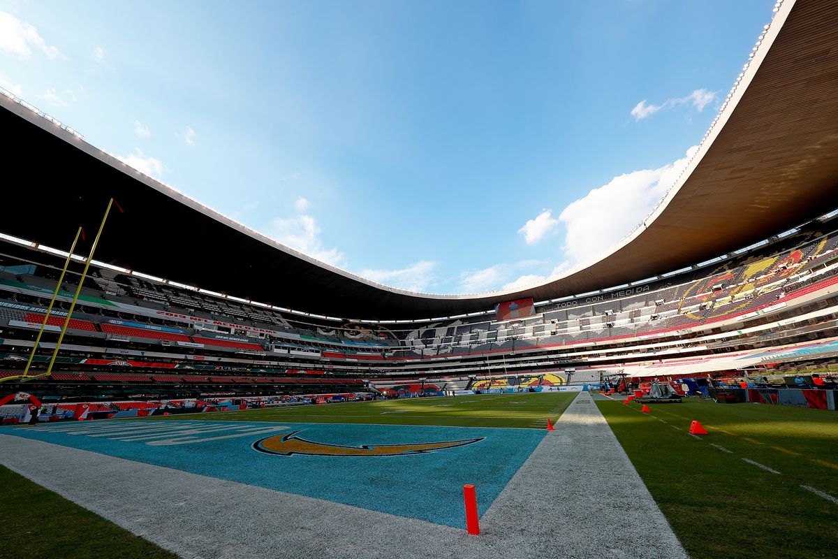 &nbsp;A general view of the stadium before the game between the Kansas City Chiefs and the Los Angeles Chargers at Estadio Azteca on November 18, 2019 in Mexico City, Mexico.