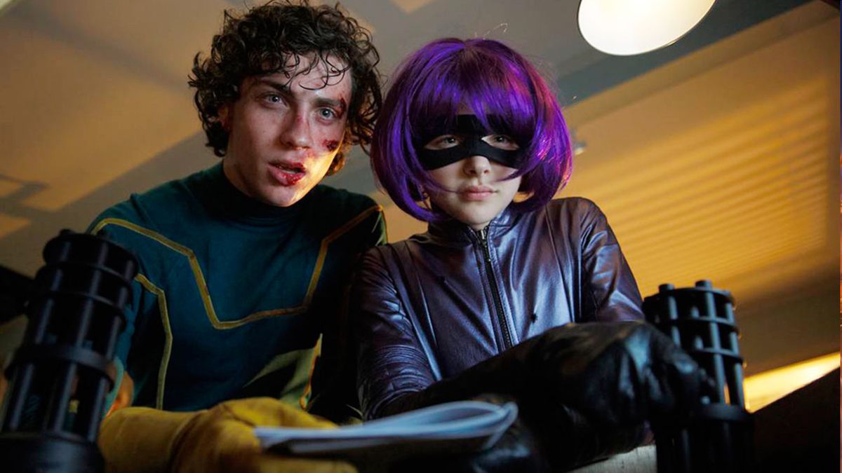 aaron taylor-johnson and chloe grace moretz in kick-ass