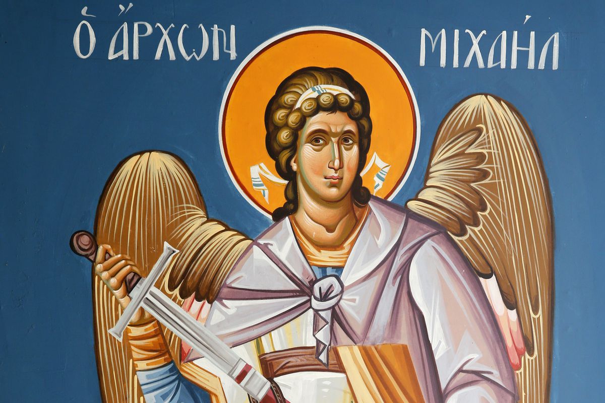 Fresco depicting archangel Saint Michael