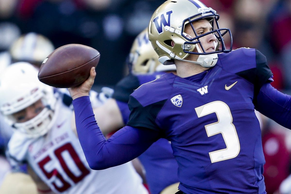 Jake Browning wrapped up his true freshman PAC 12 season in the 2015 Apple Cup.