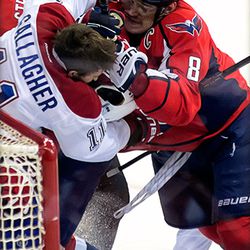 Gallagher and Ovechkin Tussle