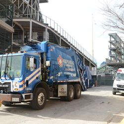 4:15 p.m. Second garbage truck arrives - 