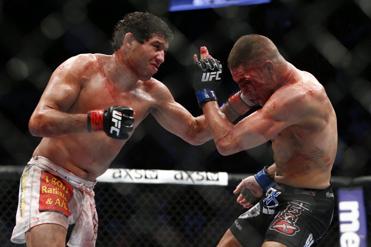 Gilbert Melendez defeated Diego Sanchez for his first UFC win at UFC 166.
