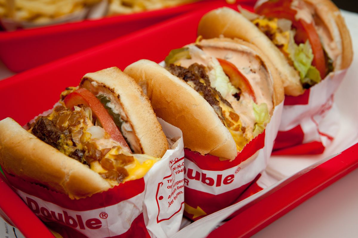 "Animal-style" burgers at In-N-Out
