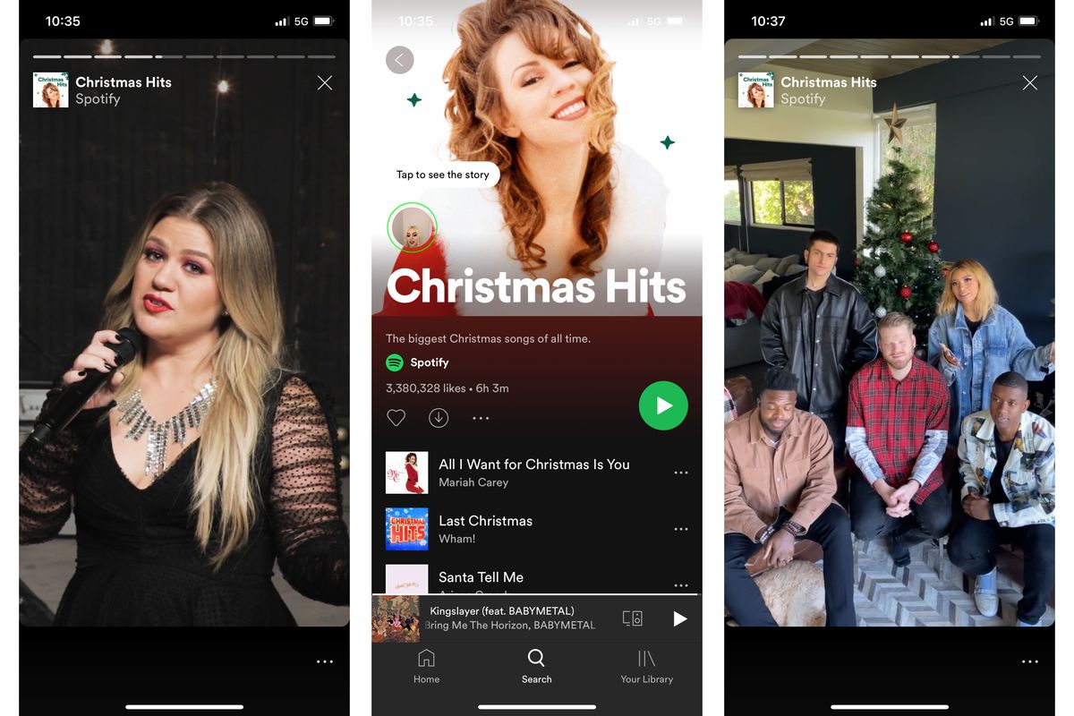 Spotify's story feature