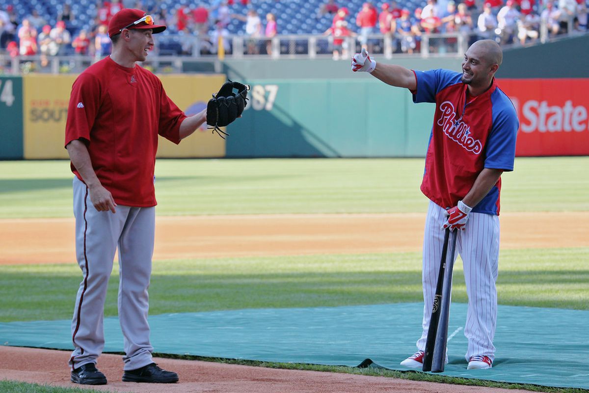 Victorino: "Hahaha! You get to face Cliff Lee today!!"
Ransom: "Hahaha! You have to face Joe Sa... Oh, never mind..."