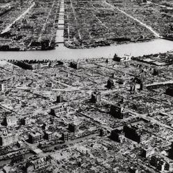 This aerial photo taken in March 9, 1945 shows the industrial section of Tokyo along the Sumida River. The nuclear bombs dropped by the United States on Hiroshima and Nagasaki in August 1945 killed about 130,000 people, secured Japan's surrender and ended World War II. Less well-known, perhaps, is Operation Meetinghouse - the firebombing of Tokyo five months earlier. (AP Photo, File)