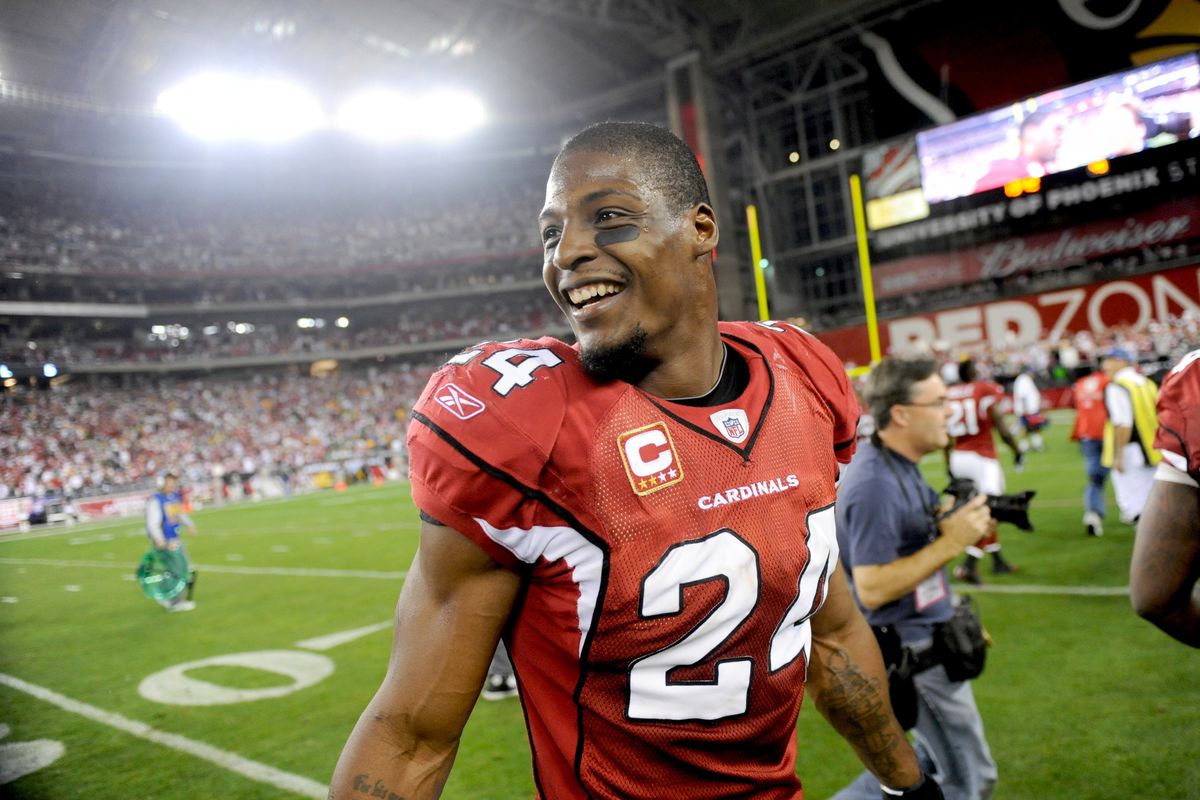 Adrian Wilson of the Arizona Cardinals celebrates after defeating the Green Bay Packers on January 10, 2010, in Glendale, Arizona. 