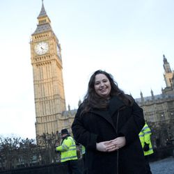 Rachel Kean activist and campaigner poses for the Associated Press outside the Palace of Westminster, after she witnessed the vote on 3 parent babies in the House of Commons, in London Tuesday, Feb. 3, 2015. Britain’s House of Commons gave preliminary approval Tuesday to permitting scientists to create babies from the DNA of three people, a technique that could protect some children from inheriting potentially fatal diseases from their mothers. The bill must still needs approval by the House of Lords _ and a further Commons vote on any amendments _ before becoming law. If so, it would make Britain the first nation to allow embryos to be genetically modified. Britain has long been a leader in reproductive technology; the world’s first baby from in vitro fertilization, Louise Brown, was born in the U.K. in 1978.