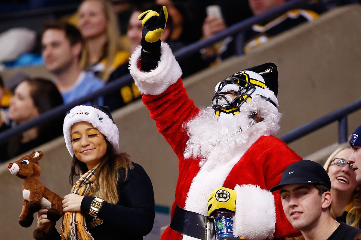 Well, DUH... "Christmas cheer" is what you do at TD Garden in December!