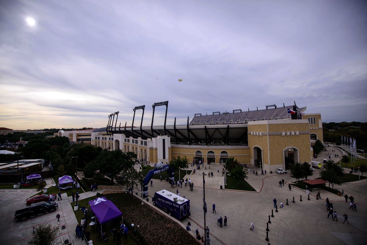 A Look At Amon G. Carter Stadium, Home Of The Armed Forces Bowl. 