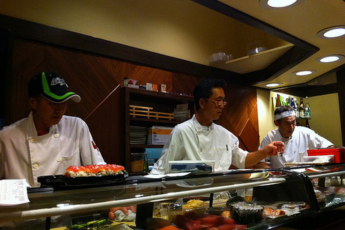 Koo's sushi chefs at work. 