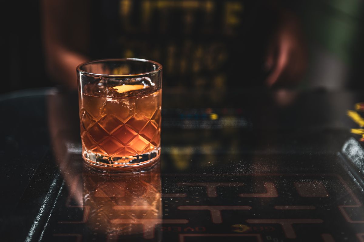 A carbonated Old Fashioned from Last Call