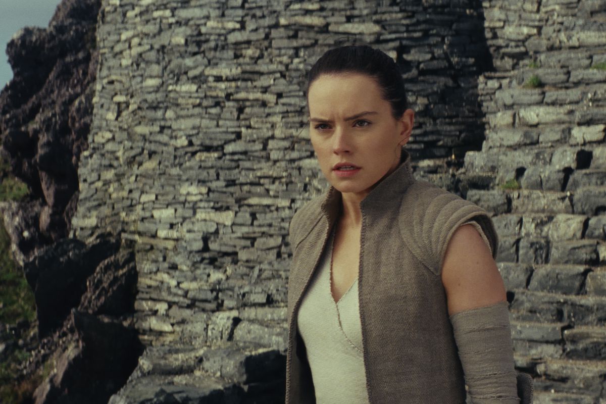 Daisy Ridley as Rey in "Star Wars: The Last Jedi."