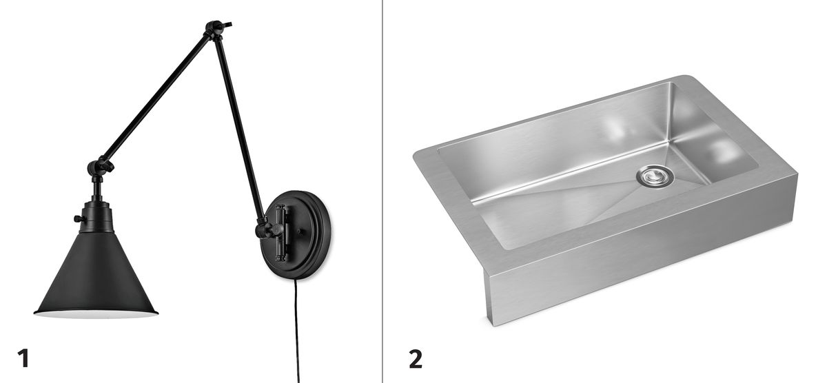 Summer 2021, Before and After Kitchen, sconce, sink