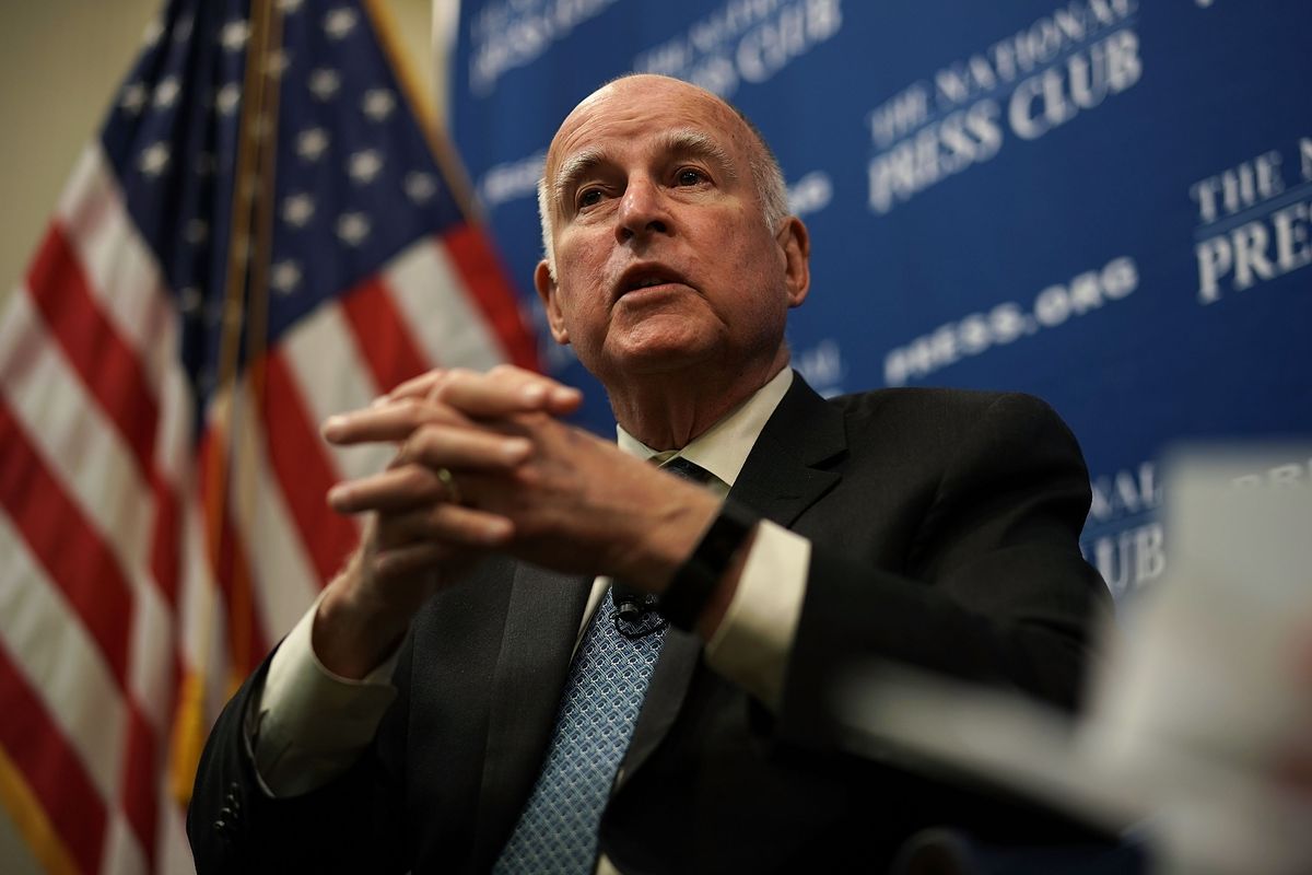 California Governor Jerry Brown Speaks At The National Press Club