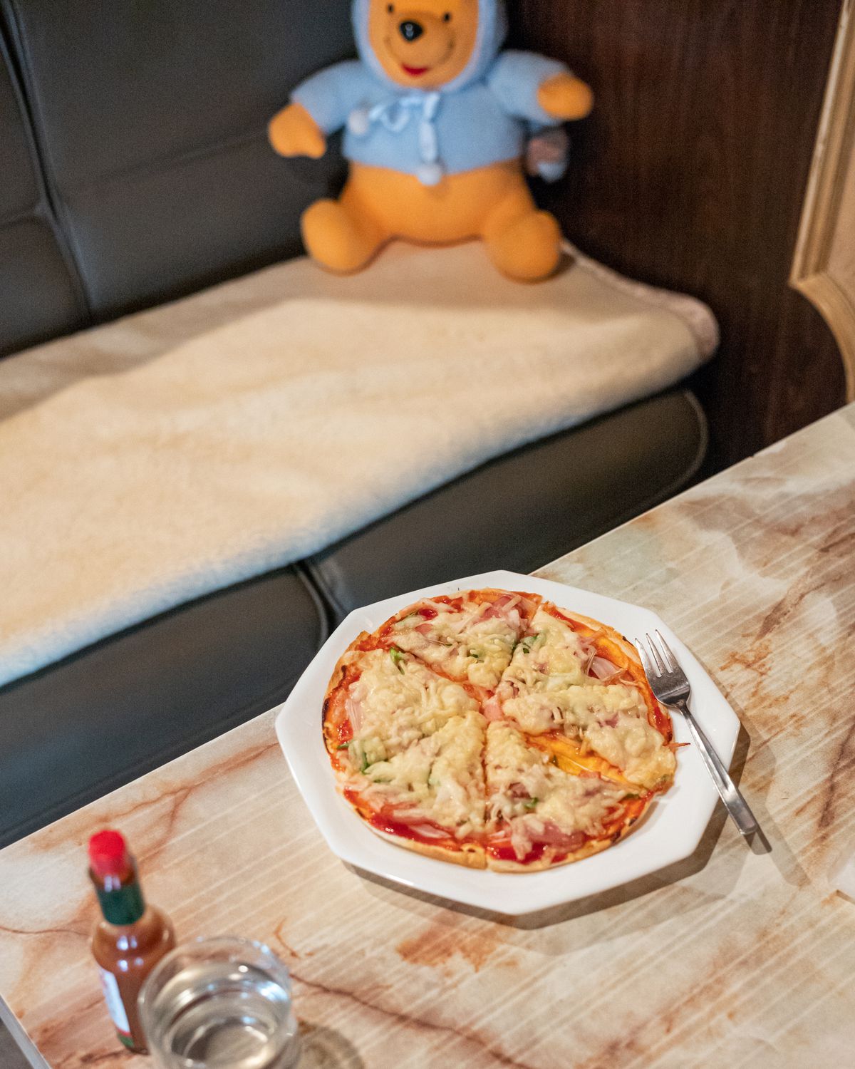 Big sausage pizza in Nagoya