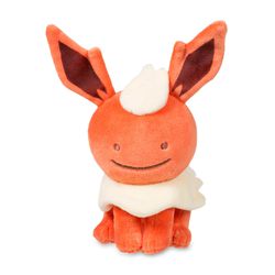 Ditto as Flareon: available at the <a class="ql-link" href="https://www.pokemoncenter.com/plush/plush-collections/ditto/ditto-as-flareon-pok%C3%A9-plush-%28standard-size%29---6-1-2-701-00063" target="_blank">Pokémon Center</a> and <a class="ql-link" href="https://amzn.to/2NWrnMp" target="_blank">Amazon</a>.