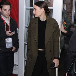 Even Rooney Mara's mountain gear is chic and minimalist.
