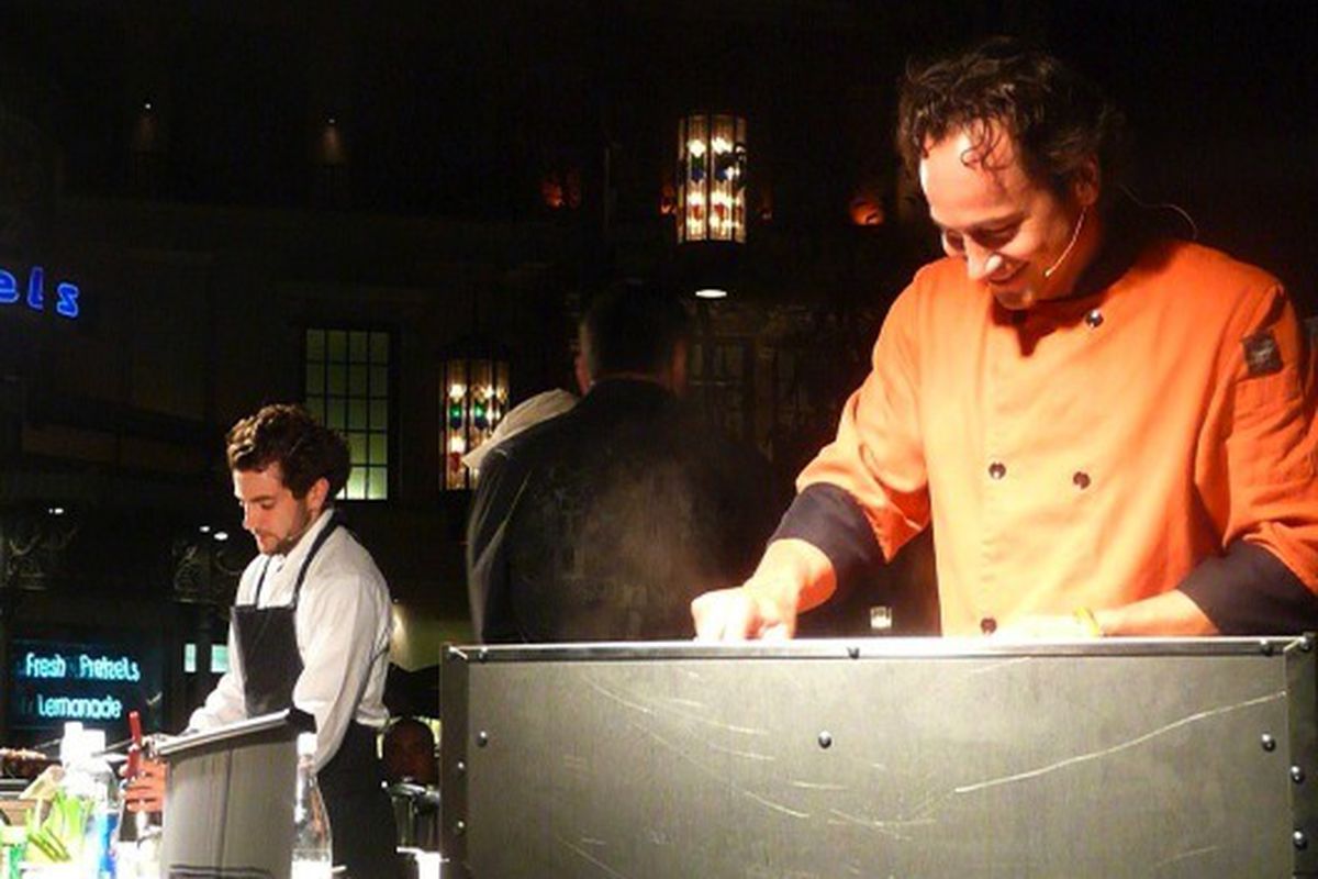 Marcel Vigeron vs. Jeffrey Saad last week cooking off at The Grove. 