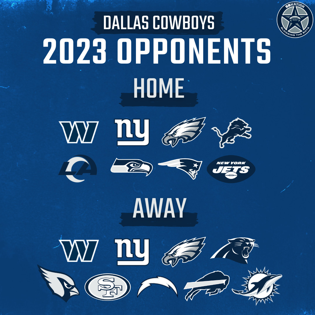 2023 Cowboys opponents set: Road trips to 49ers, Bills among games -  Blogging The Boys