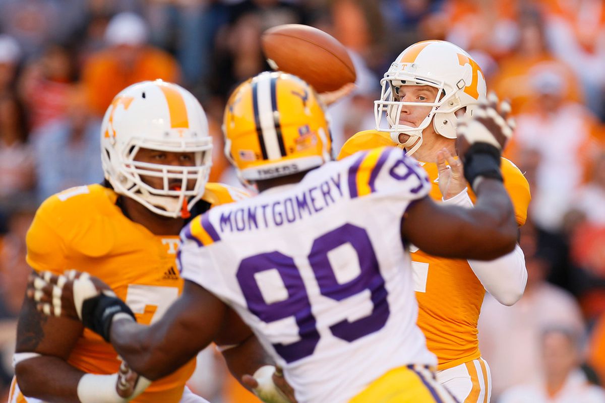 There may not always be much room for error, but the Vol offensive line is keeping UT quarterbacks on their feet much more often this season.